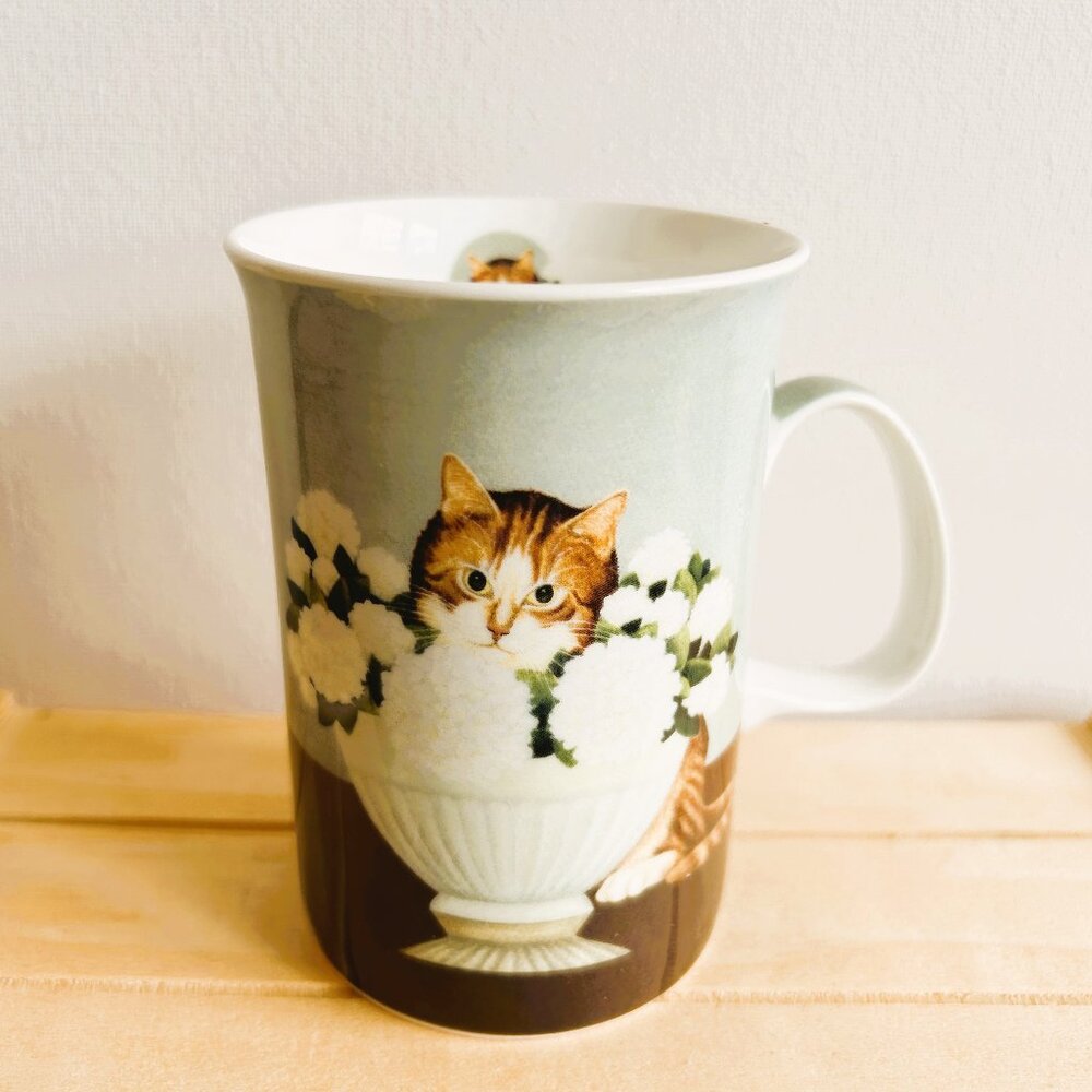 Ashdene of Australia Vintage Tabby Cat Mug, Fine Bone China